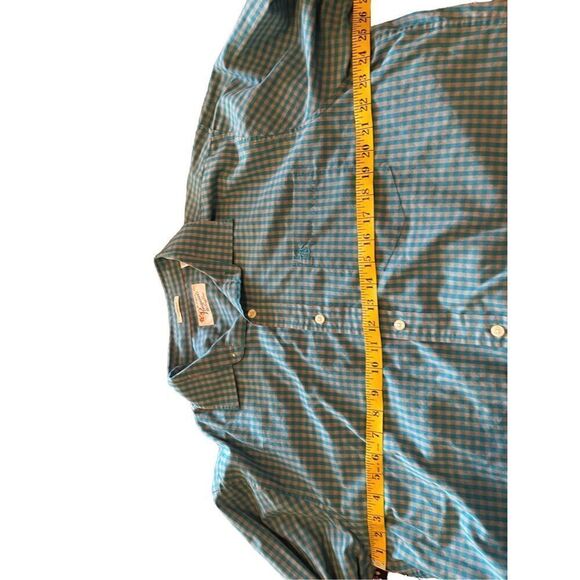 Penguin Mens Blue & Cream Gingham Button Up Long Sleeve Shirt Size XXL - Picture 10 of 12